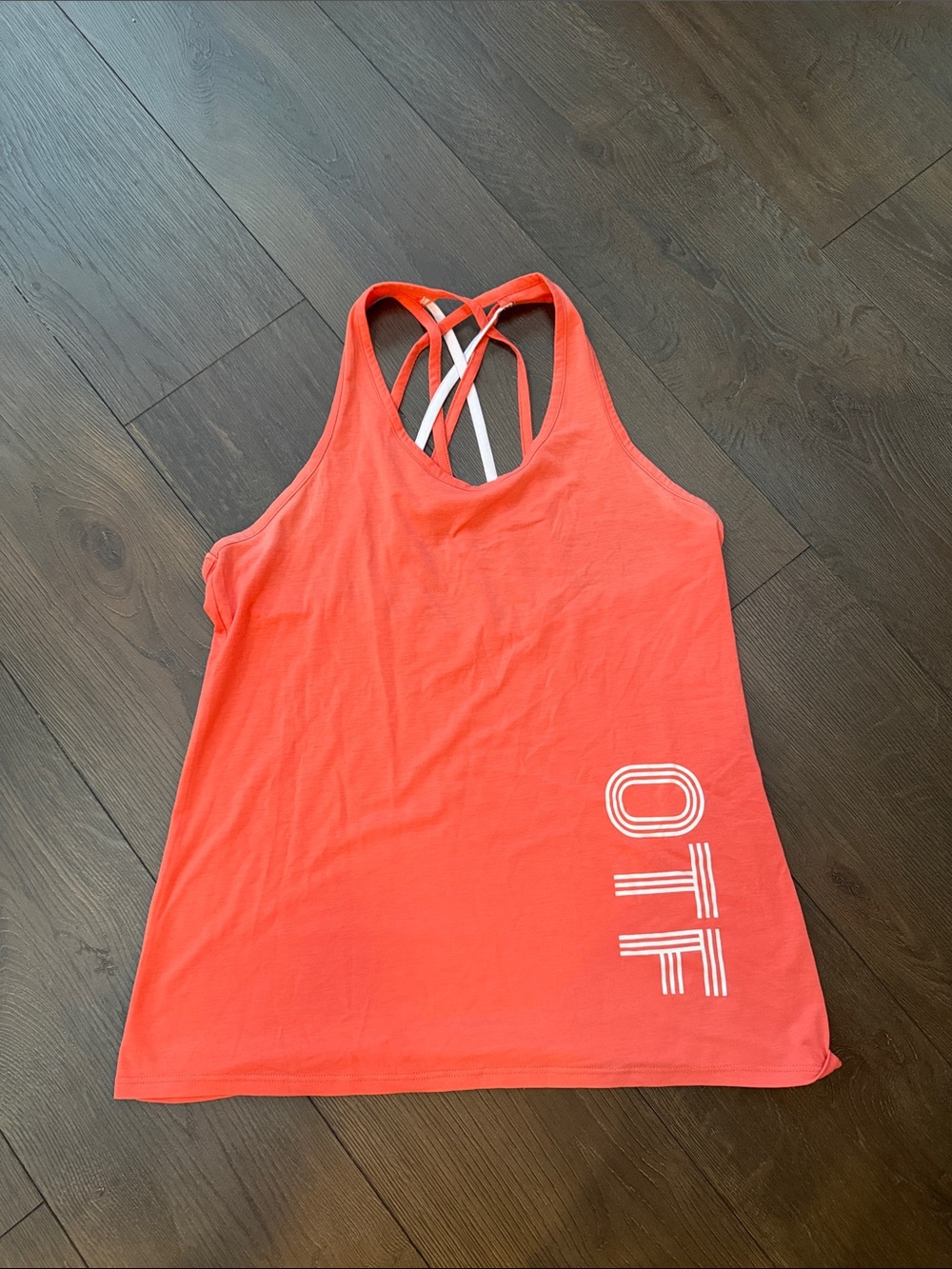 Orangetheory Coral-Orange Crisscross Back Tank
